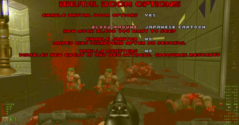 Illustration for article titled Brutal Doom Mod Has Some Great Customizable Gore Options